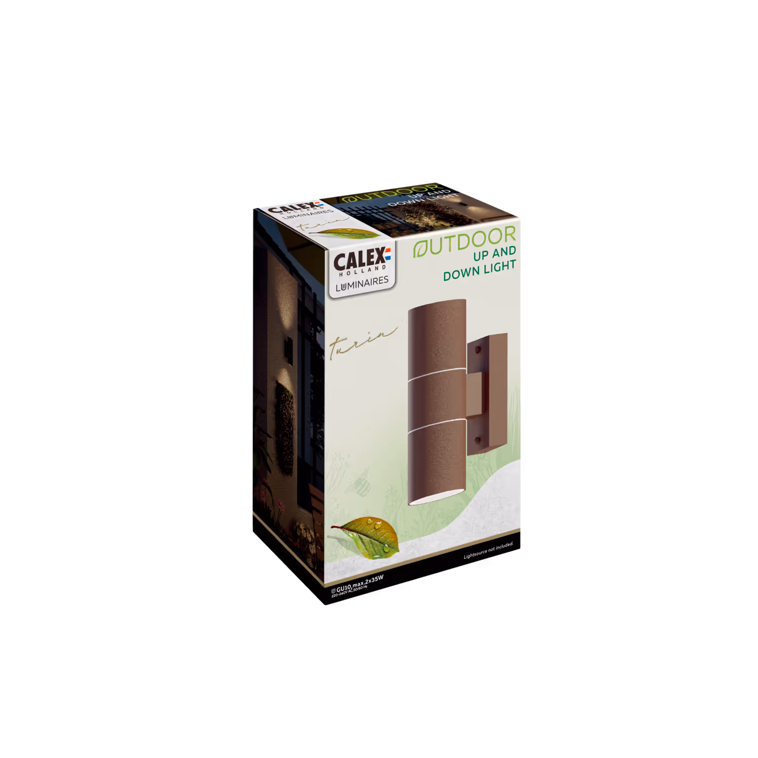 Calex Calex Turin Wall Light - Up & Down - 2x GU10 - Rust