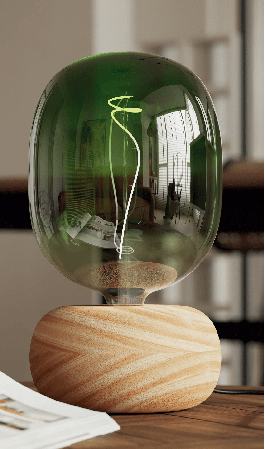 Calex Calex UK - Table Lamp Round - E27 - FSC® Wood