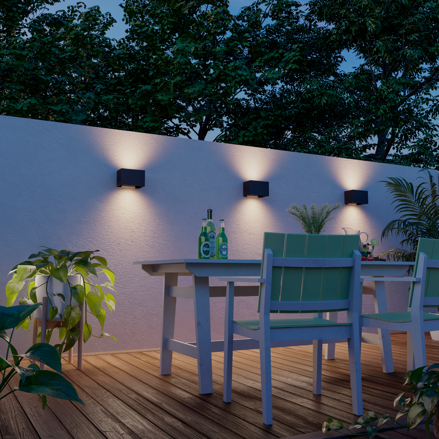 Calex Calex Venice LED Wall Light - Up & Down - Black