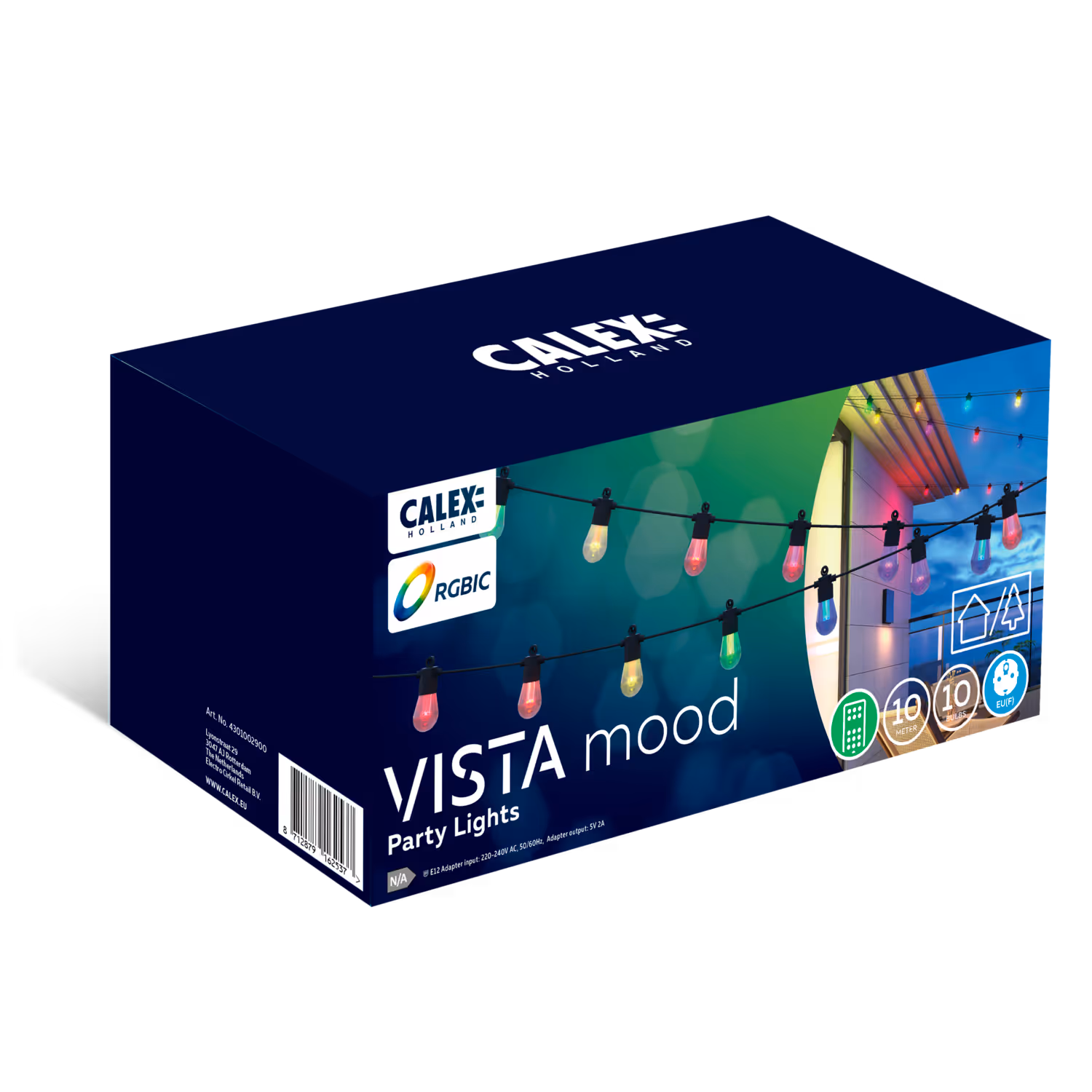 Calex Calex Vista Festoon 10M - Expandable - RGBIC + CCT