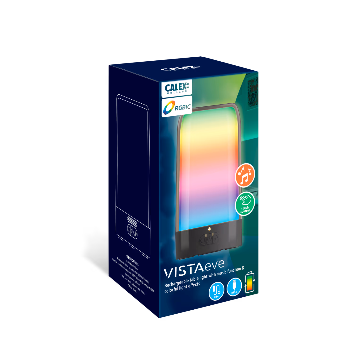 Calex Calex Vista Table Light - Battery - RGBIC