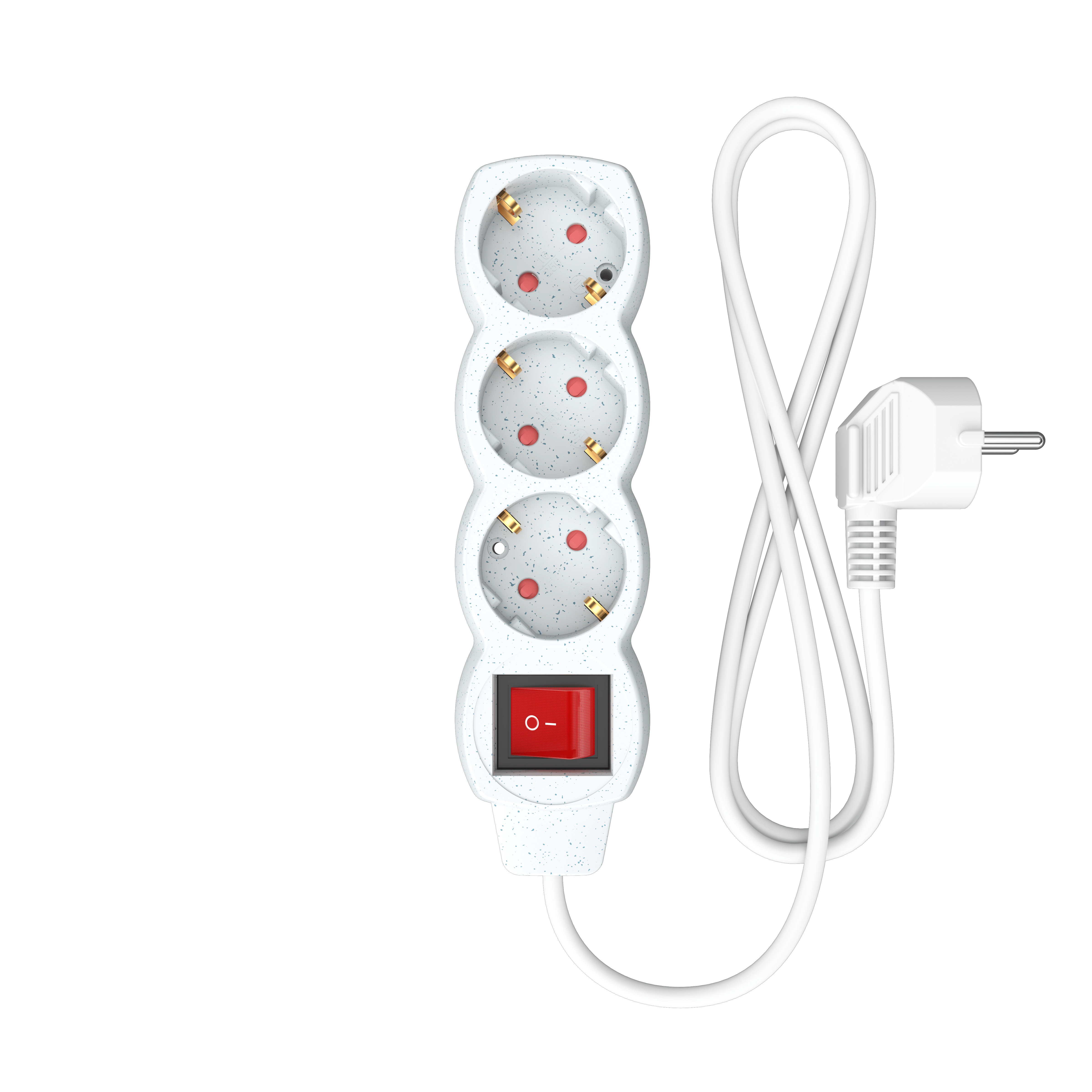 Calex Calex - Egg Shape - Multiple Socket - 3x16A+Switch (Dots) - White