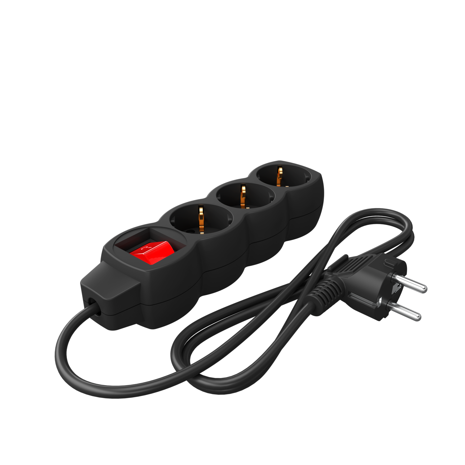 calex Calex - Egg shape - Multiple Socket - 3x16A+Switch (Dots) - Black