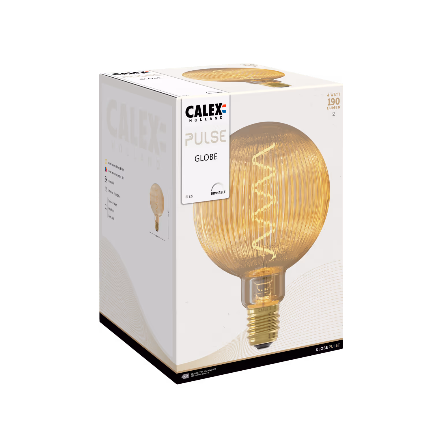 Calex Calex Nantes Bulb - E27 - Filament - Amber - Warm White - 4W