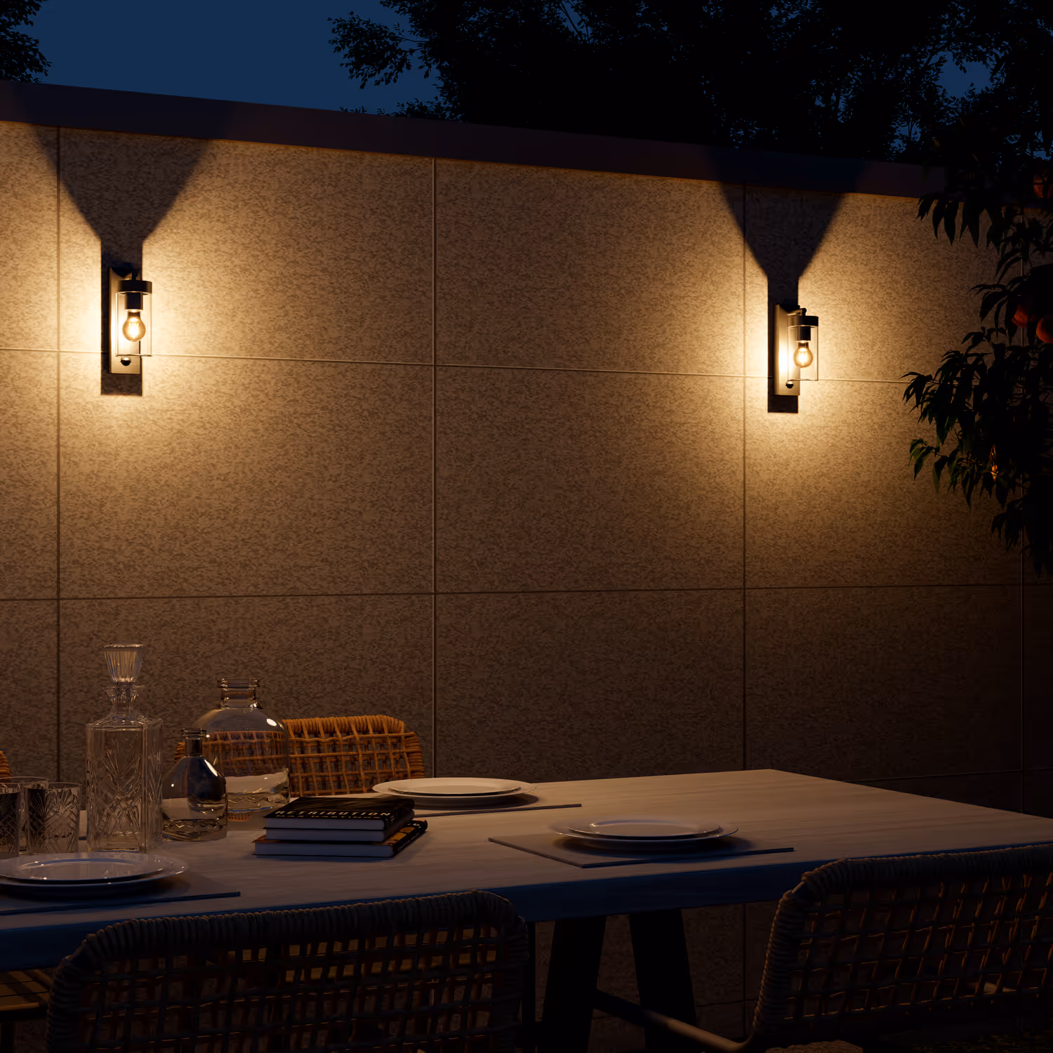 Calex Calex Perugia Wall Light - E27 - Motion Sensor - Black
