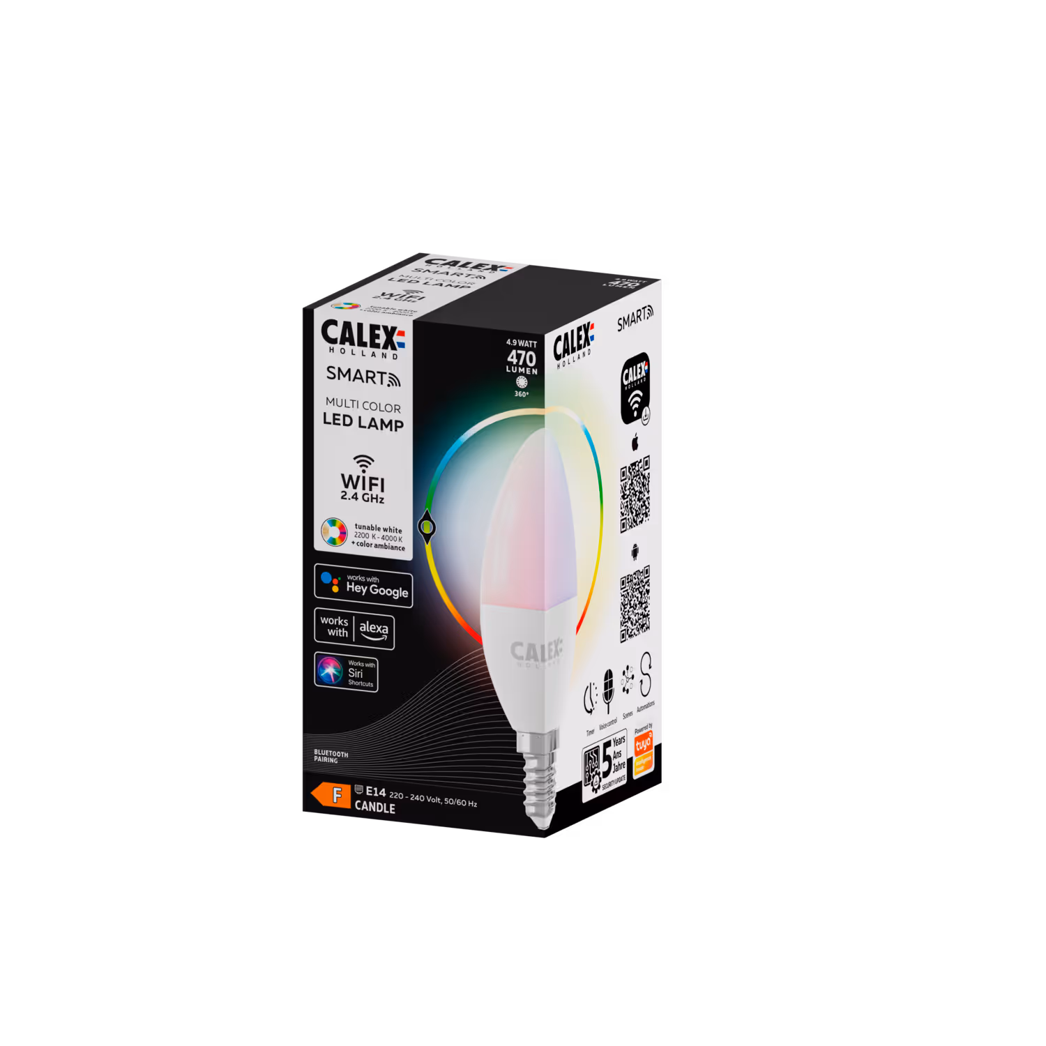 Calex Calex Smart - Duo-pack LED Candle-lamp - E14 - 4.9W - 2200-4000K+RGB