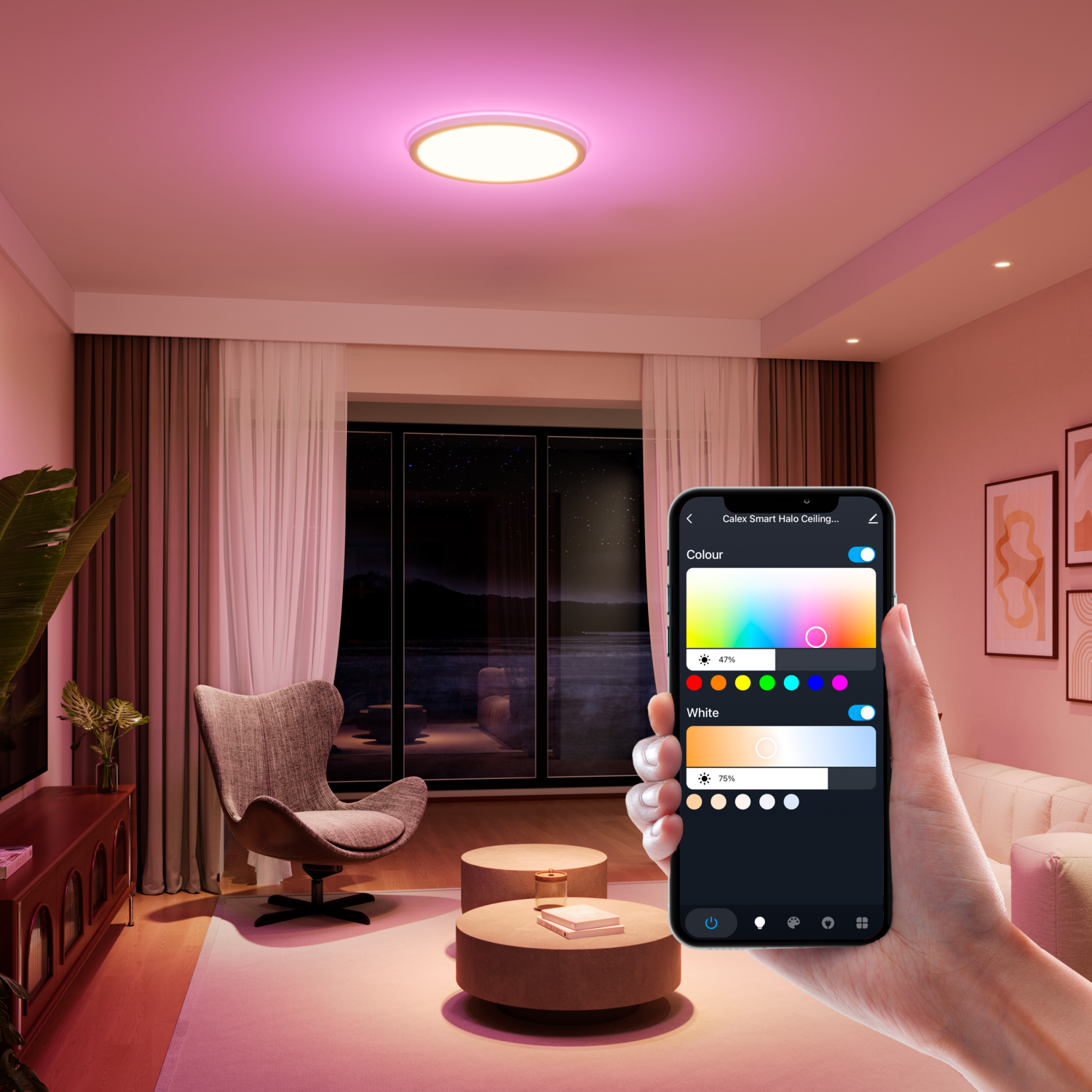 Calex Calex Smart - Halo Ceiling Light - 400mm - 25W - IP54 - UK