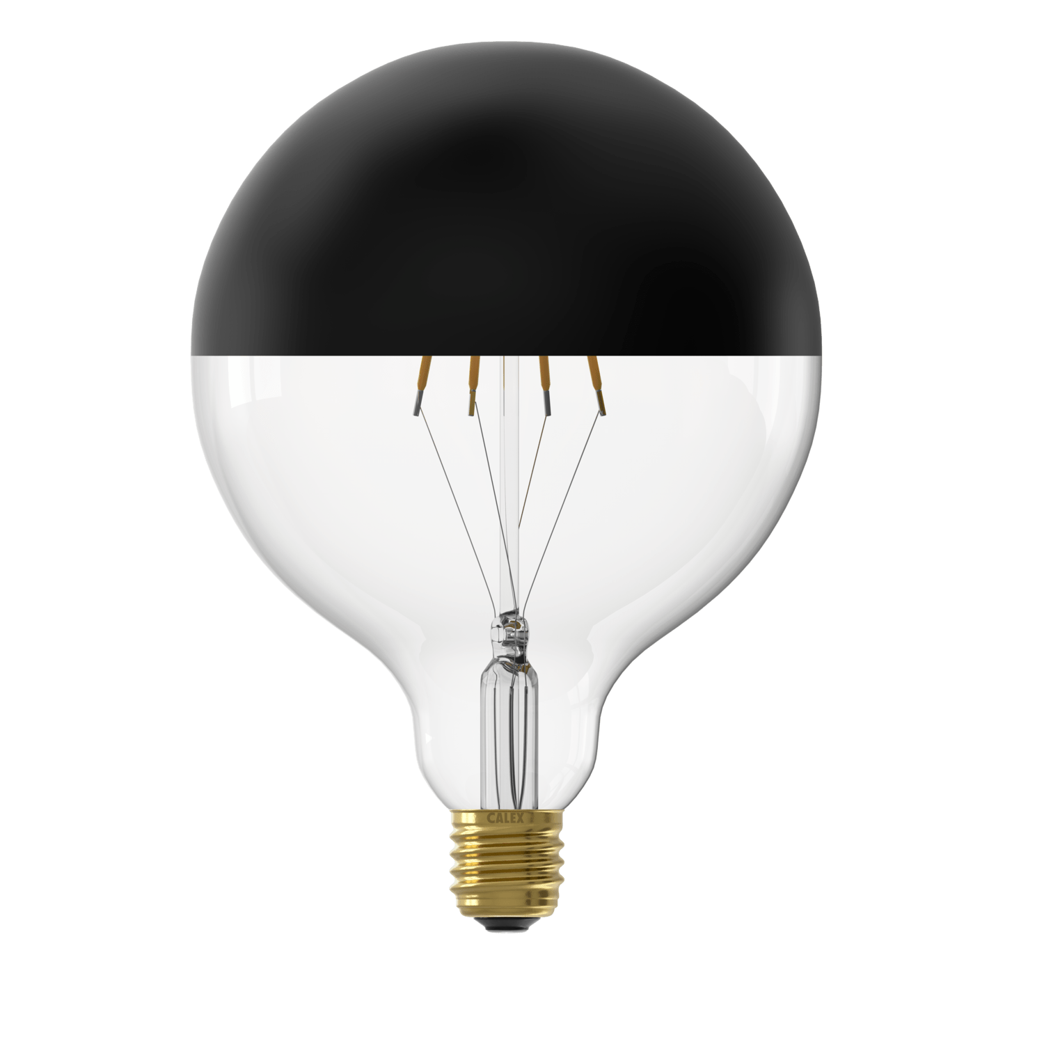 Calex Calex Top Mirror Bulb - E27 - Filament - G125 - Black - WarmWhite - 4W