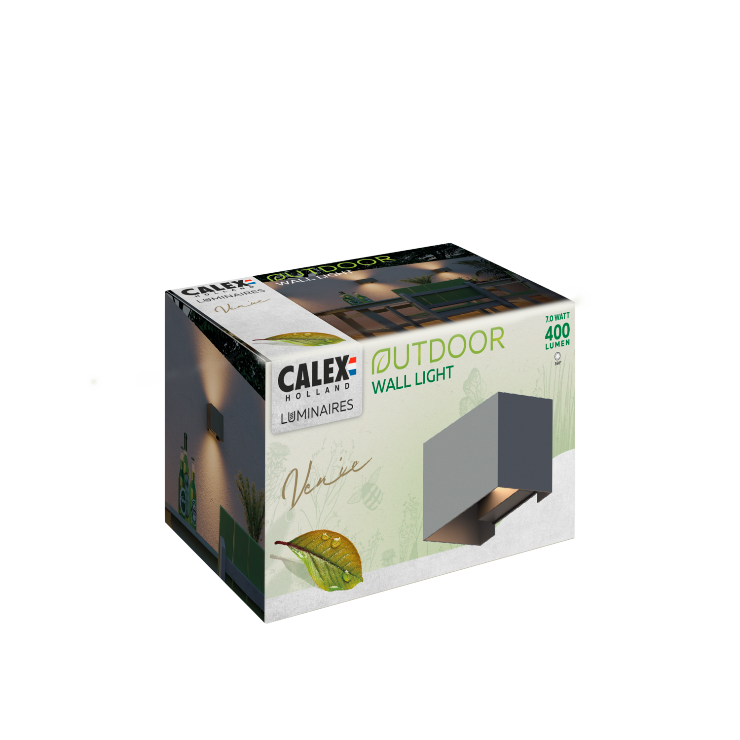 Calex Calex Venice LED Wall Light - Up & Down - Anthracite