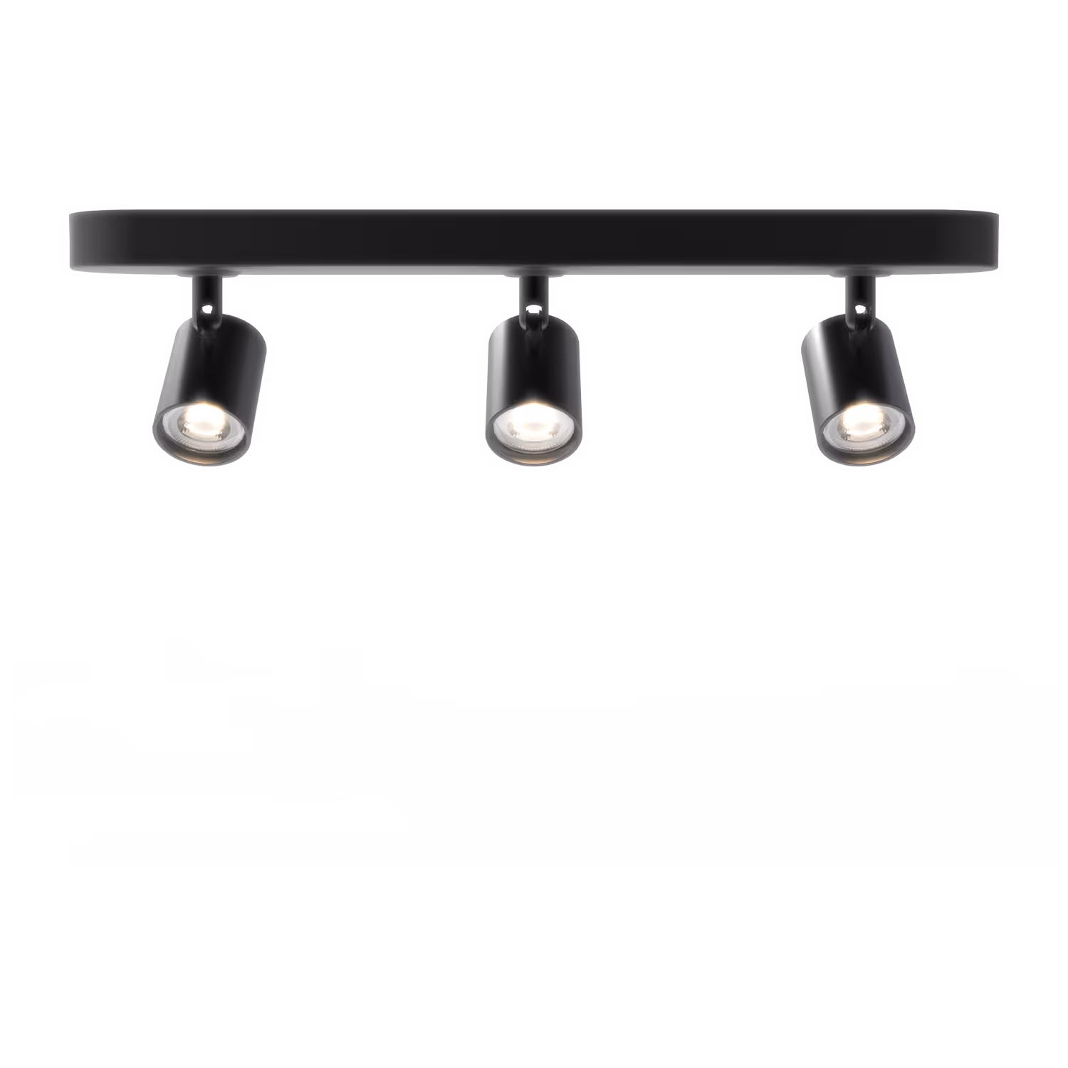 calex Eurodomest - trio straight surface-mounted spots - Black - with remote