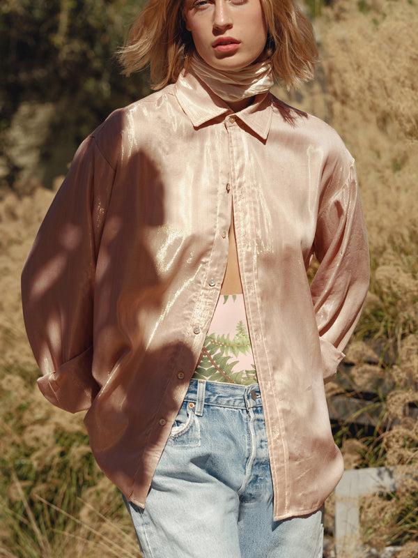 Cali Dreaming Collared Boy Shirt (Gold Weave)