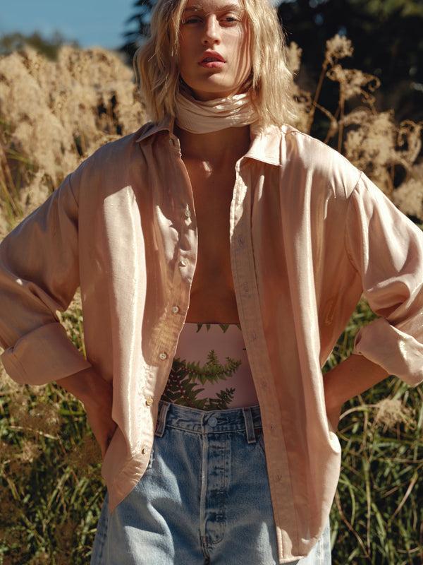 Cali Dreaming Collared Boy Shirt (Gold Weave)