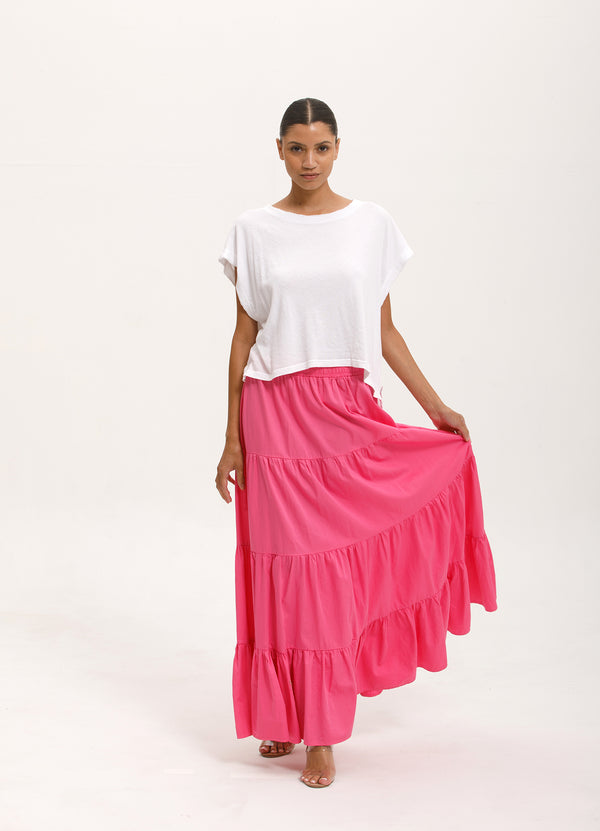 Cali Dreaming Cut Off Tee Gauzy Jersey