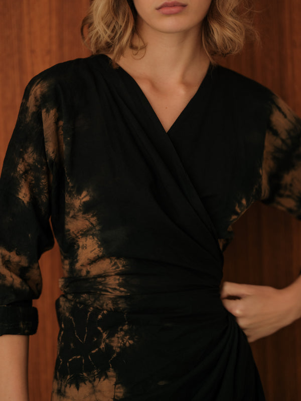 Cali Dreaming Tulip Wrap Dress (Cupro)