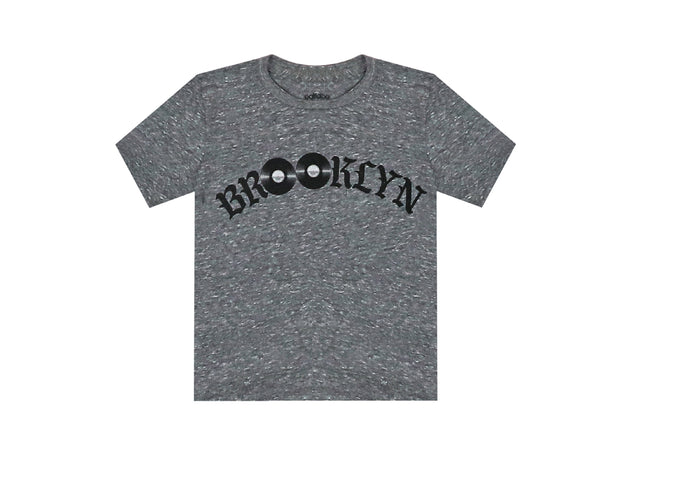 california vintage BK vinyl Crew Neck Tee Gris chiné