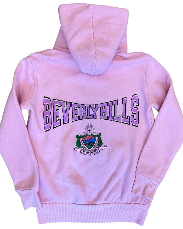 california vintage 90210 W Zip Up Hoodie Pink