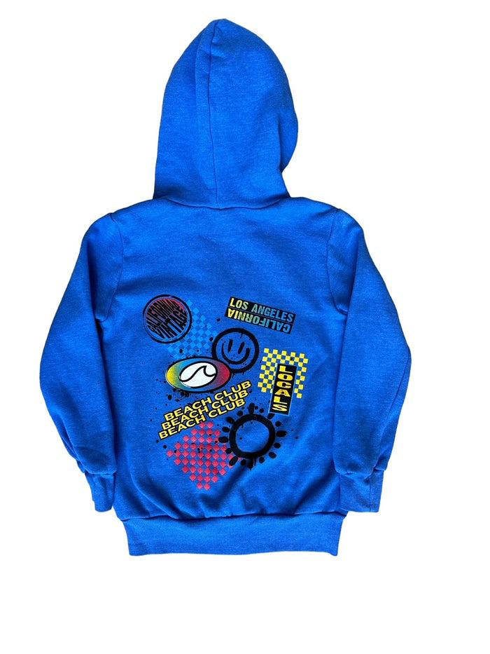 california vintage Beach Club Zip Up Hoodie