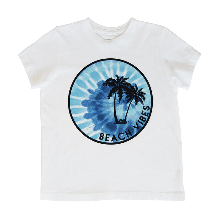 california vintage Beach Vibes Tee White