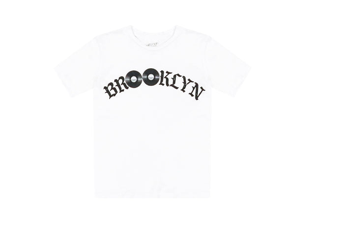 california vintage BK vinyl Crew Neck Tee White