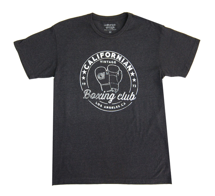 california vintage Boxing Crew Neck Tee Charcoal