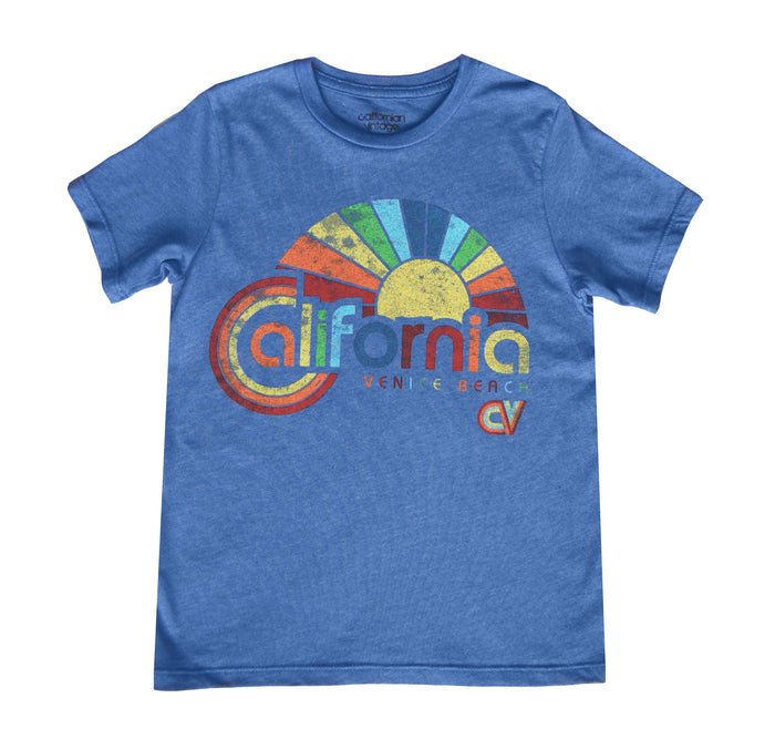 california vintage Cali Sun Tee Blue