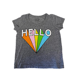 california vintage Hello Tee Heather grey