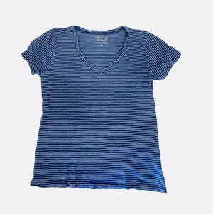 california vintage Indigo V-Neck Tee Blue