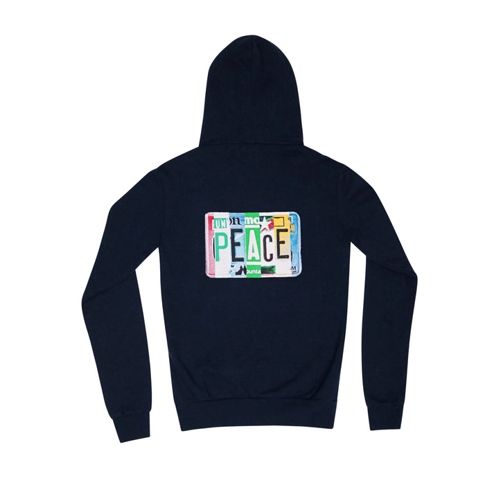 california vintage License Zip Up Hoodie Midnight