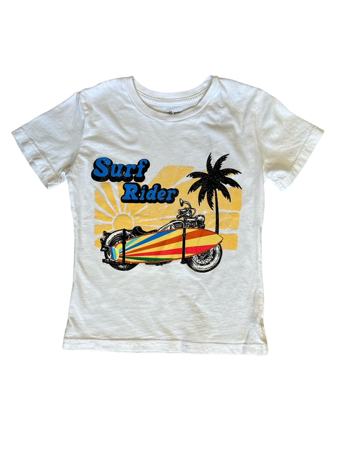 california vintage Moto Surf Tee White