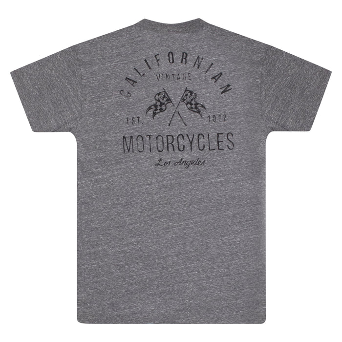 California Vintage Moto T-shirt Hgrey