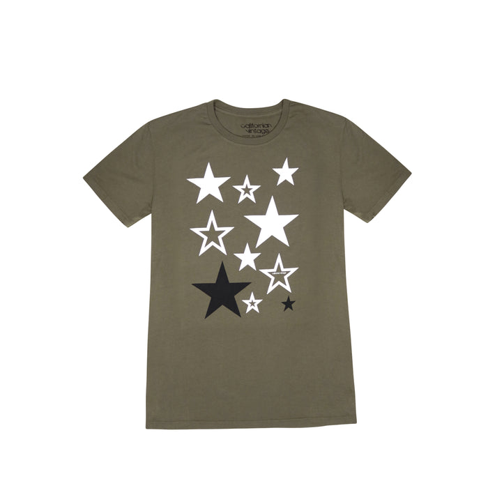 california vintage Neon Stars Tee Army Army