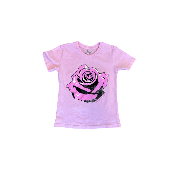 california vintage One Rose Tee pink