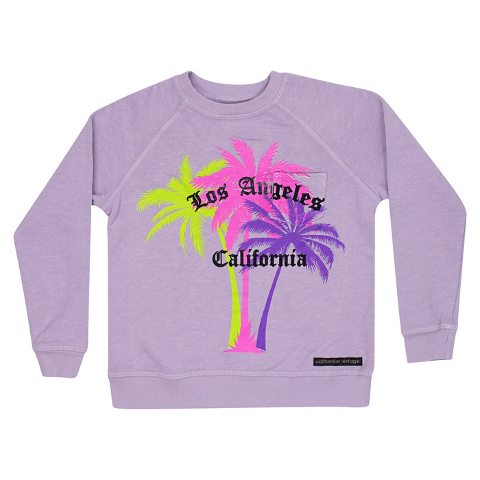 california vintage Palms L.A. W Sweatshirt Lavande