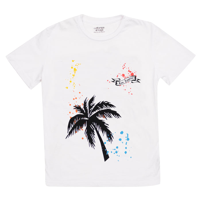california vintage Palms M Tee White White