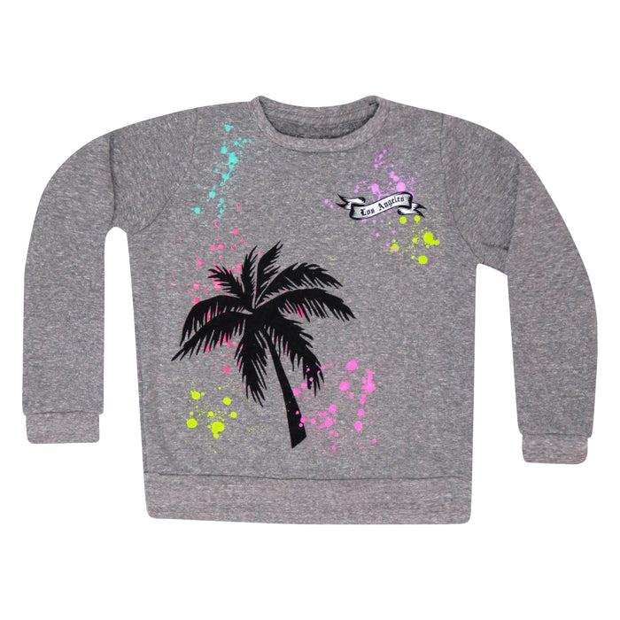 california vintage Palms W Sweatshirt Hgrey