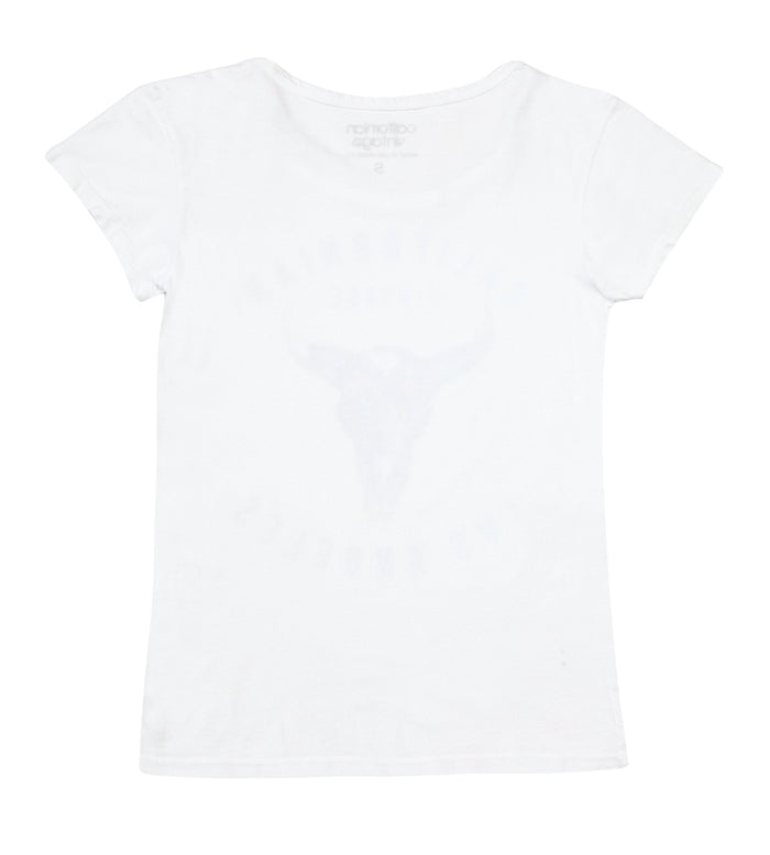 California Vintage Pink Desert Crew Neck Tee White