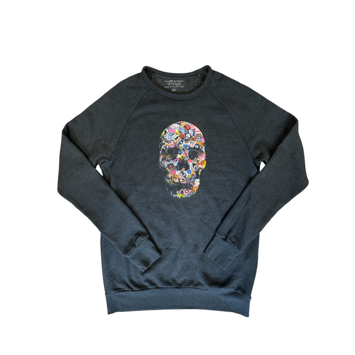 california vintage Pinskull Sweatshirt Charcoal
