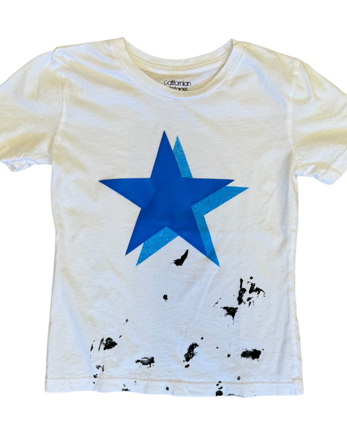 california vintage Splatters M Tee White