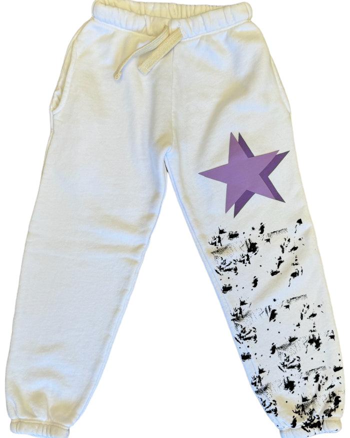 california vintage Splatters W Sweatpants White