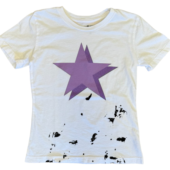 california vintage Splatters W Tee White