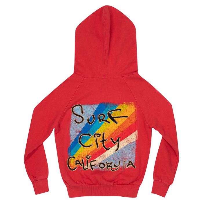 california vintage Spray M Hoodie Red Red