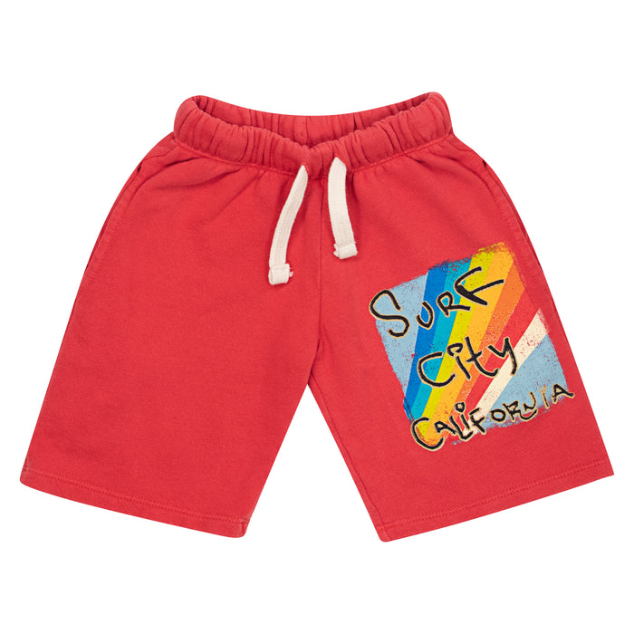 california vintage Spray M Shorts Red Red
