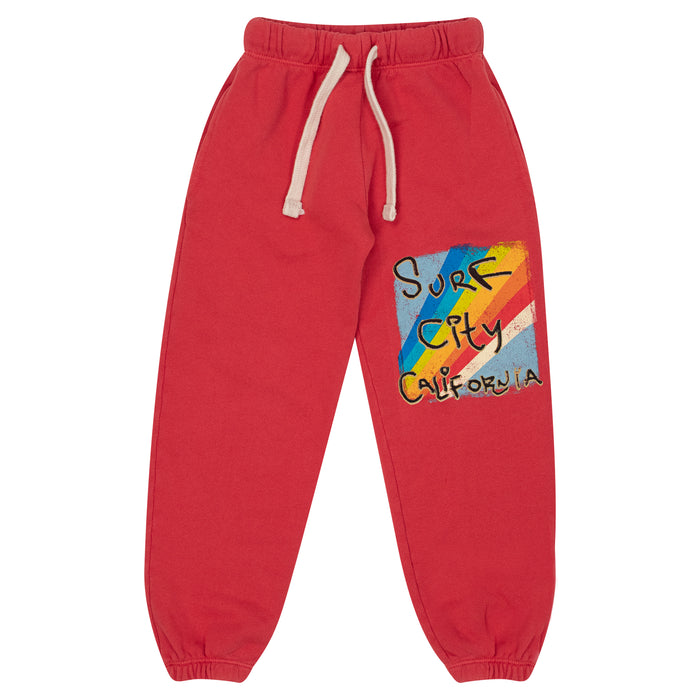 california vintage Spray M Sweatpants Red Red