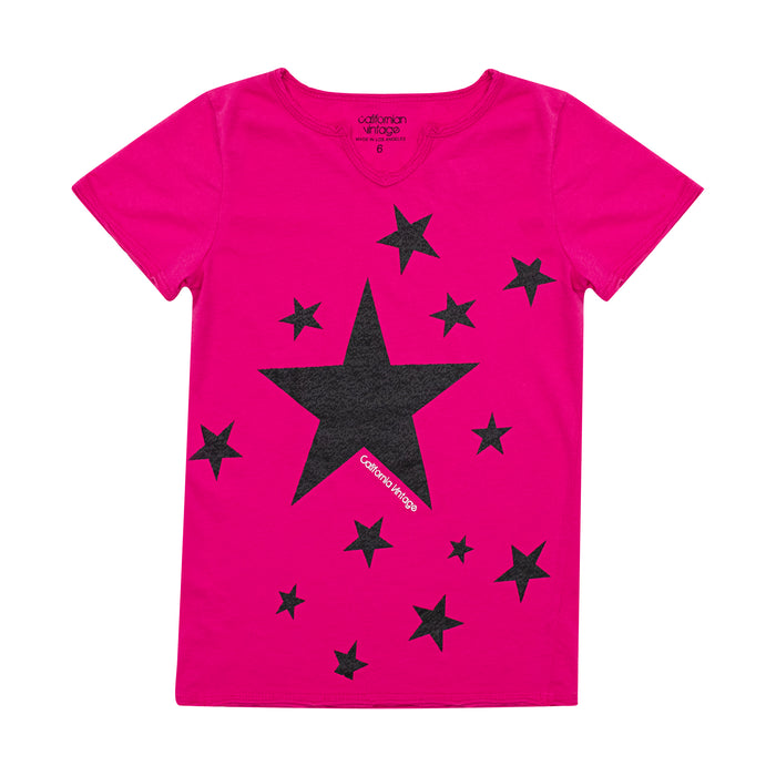 california vintage Stars Henley Tee