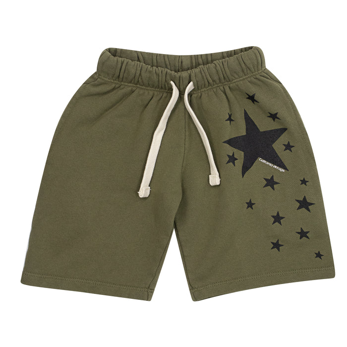 california vintage Stars Shorts Army Army