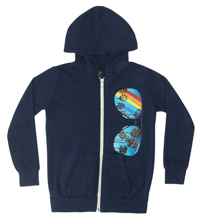 california vintage Sunglasses hoodie zip Midnight