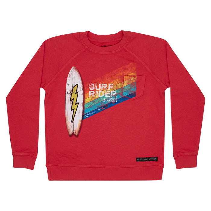 california vintage Surf Rider sweatshirt pocket