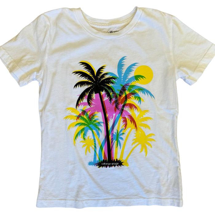 california vintage Tropics W Tee White White