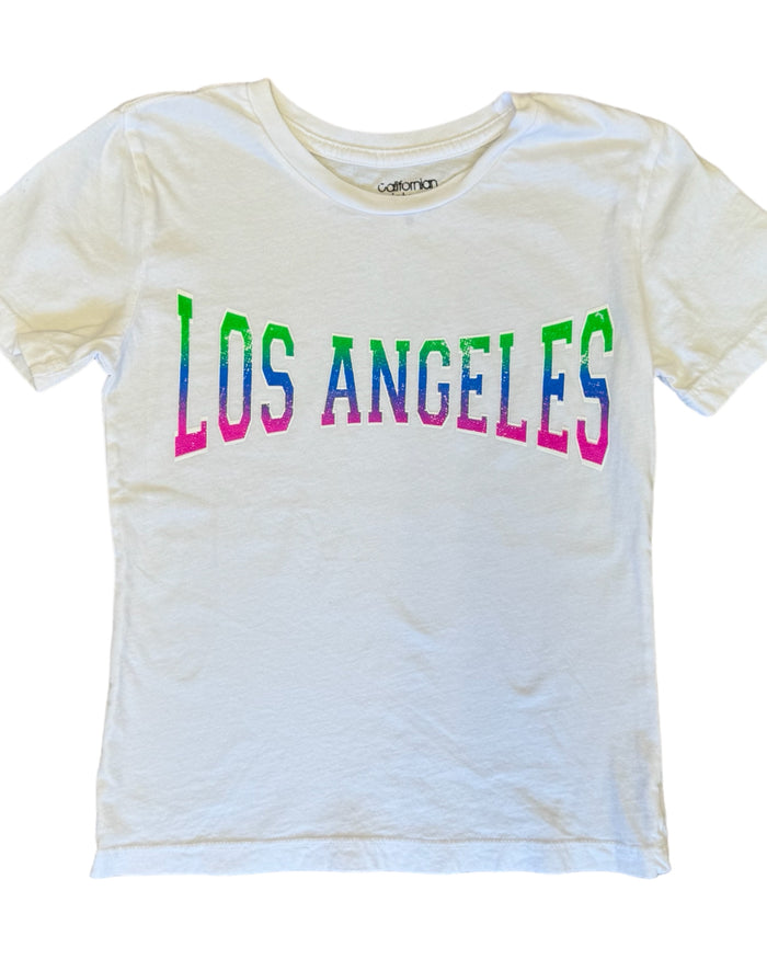 california vintage Varsity W Tee White White