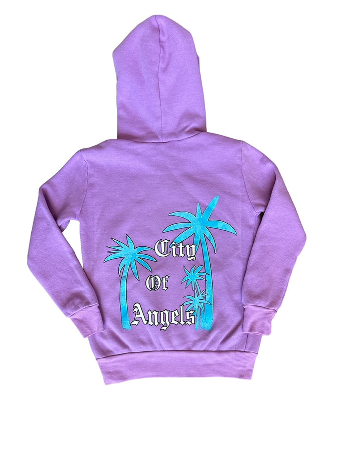 california vintage City of Angels W Zip Up Hoodie Pink